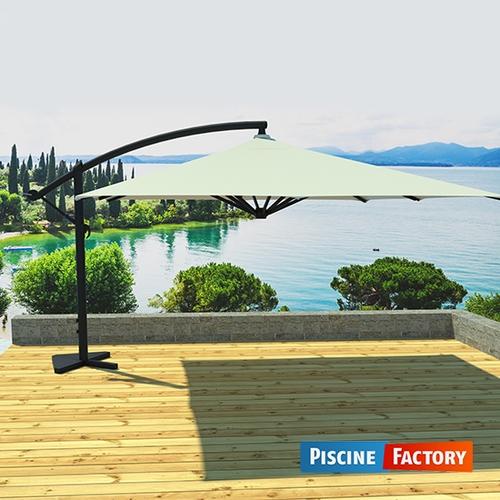 Parasol à Pied déporté Carré 300 x 300 cm
