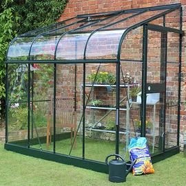 Serre de jardin adossée Silverline 4.8 m² verre tr