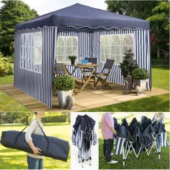 Chapiteau pliable 3x3 M + 3 murs tente tonnelle de