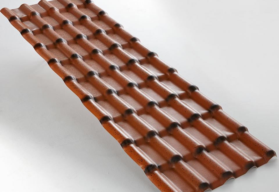 Plaque PVC Imitation Tuile Antique 2,18x0,74m ep.