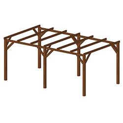 Carport KINSHASA 15 m² autoporté poteau 110 mm