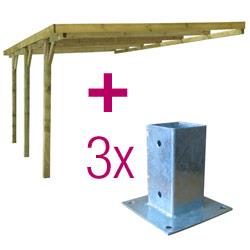 Carport DAKARet3 supports pour poteaux