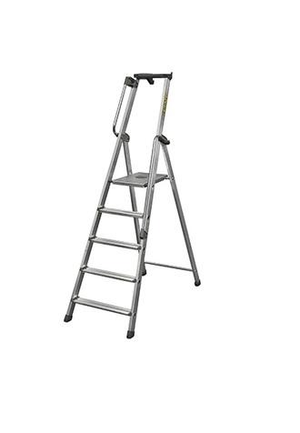 Escabeau aluminium avec rampe 4 marches