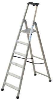 Escabeau professionnel alu 6 marches hauteur 3,16