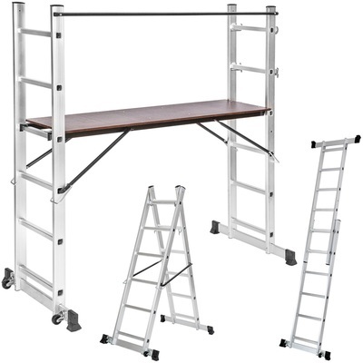 Échelle Escabeau Échafaudage Aluminium Multifoncti
