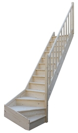 Escalier Quart Tournant Bas en Sapin (Sans contrem