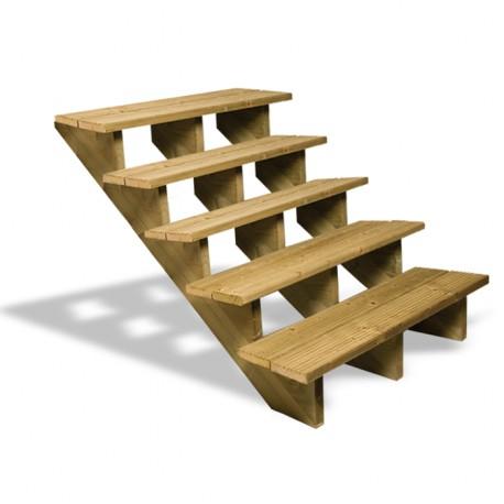Escalier en bois 5 marches