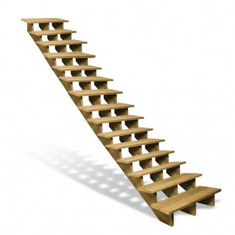 Escalier en bois 15 marches