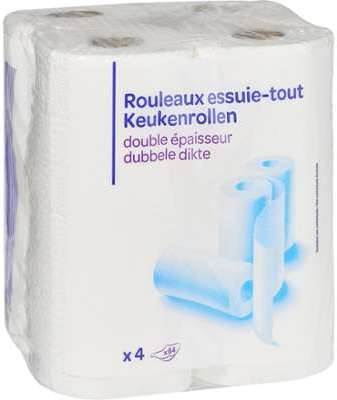 Essuie-tout double épaisseur - les 4 rouleaux Essuie-tout double épaisseur