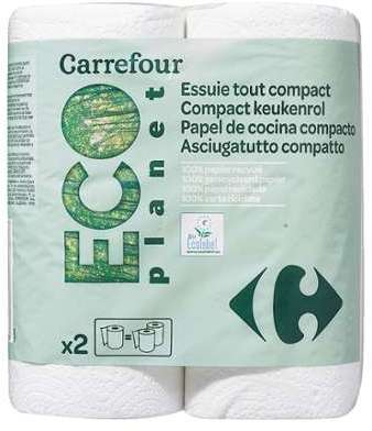 Essuie-tout compact Carrefour Eco Planet - le paquet Essuie-tout compact Carrefour
