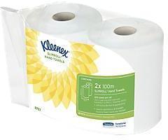 Essuie-mains Kleenex Slimroll 1 épaisseur - 2 Rouleaux Essuie-mains Kleenex Slimroll