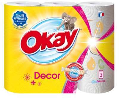 Essuie-tout Decor Okay - les 3 rouleaux Essuie-tout Decor Okay - les