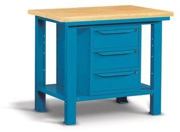 Etabli d atelier plateau bois et 3 tiroirs 1m Etabli d atelier plateau bois