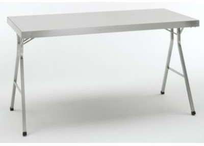 Table pliante en inox - hauteur de travail 850 mm