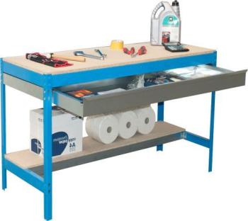 Etabli Atelier bleu 2 niveaux agglo 600kg en kit