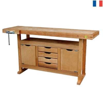 Établi bois de menuisier professionnel 1,5 mètre à