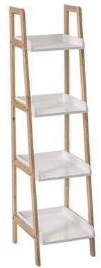 Etagère salle de bain Biseauté - 4 niveaux - Blanc