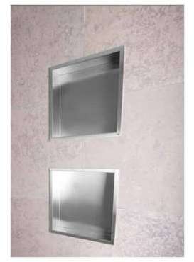 Niche à encastrer en inox ouverte 150 mm - BANYO Niche à encastrer en inox