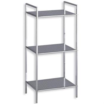 Étagères salle de bains MATIS, 3 tablettes, chromé