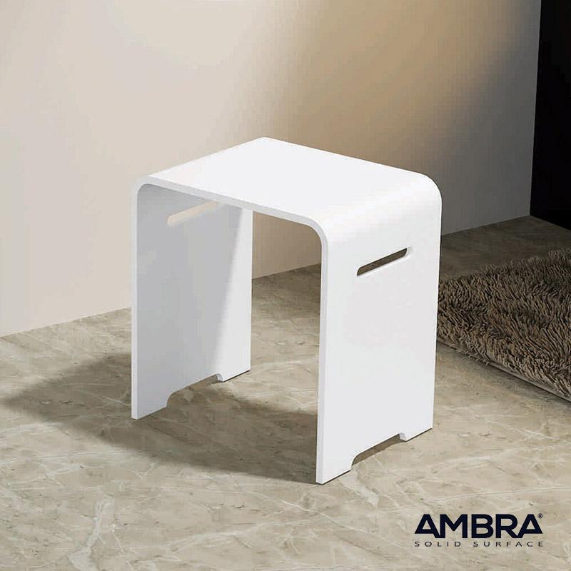 Tabouret salle de bains Kento en Solid surface