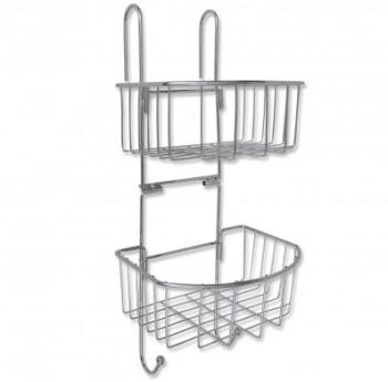 VidaXL Étagère dangle en métal de salle bain