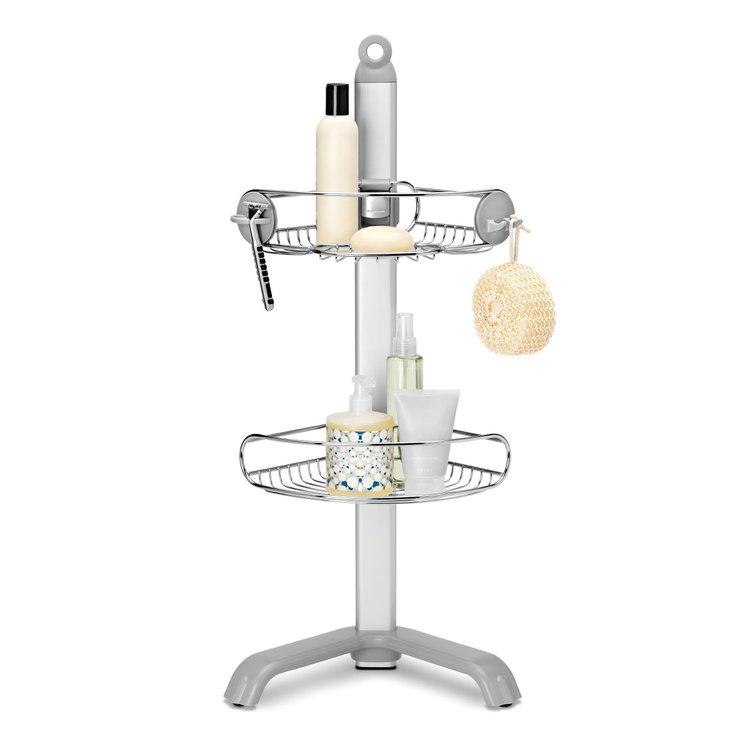 Etagère de douche dangle en inox et aluminium L34