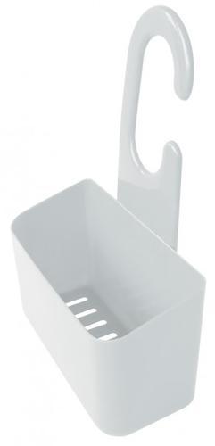 Serviteur de douche plastique blanc - 1 panier Bla