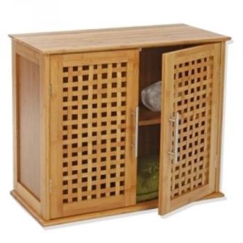 Etagère de salle de bain - 2 portes - Gamme bambou