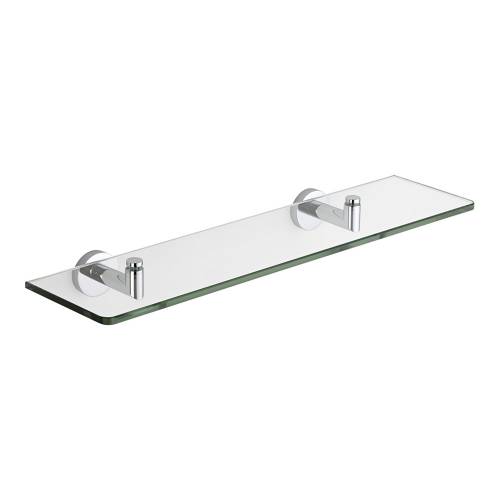 Tablette Salle de Bain Verre Laiton Chromé Pose Mu