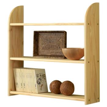 Etagère murale en pin HÄ-REGAL, 3 tablettes, verni