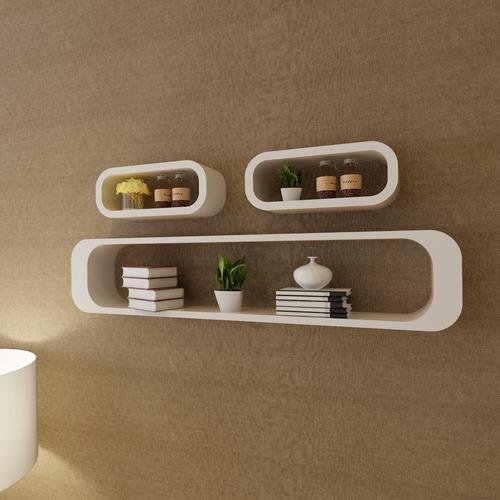 VidaXL 3 Etagères Cubes murales MDF Stockage livre