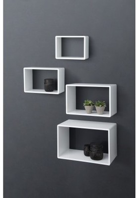 Étagères murales design en bois coloris blanc