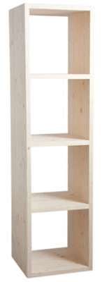 Etagère modulable 4 cases en épicéa 4 cases Etagère modulable 4 cases