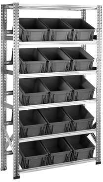 Rayonnage picking avec bacs inclinés Rayonnage picking avec bacs