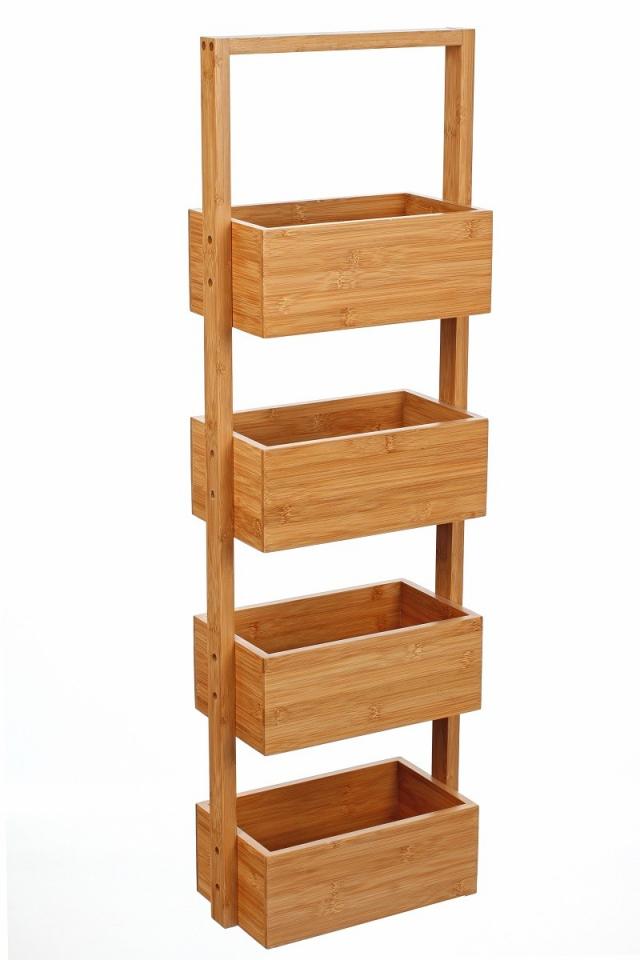 Etagère de salle de bain en bambou (H.88cm)