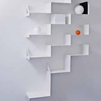 Cloud Steps - Etagère murale 12 pieces - blanc/96x