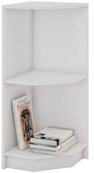 Etagère d angle 2 tablettes AURELIE décor blanc Etagère d angle 2 tablettes