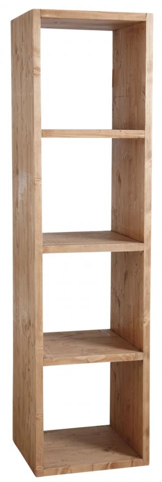 Etagère 4 cases en épicéa ciré miel 4 cases Etagère 4 cases en épicéa