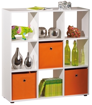 Meuble de séparation design carré coloris blanc