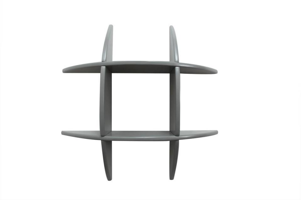Etagère murale design gris mat SHARK