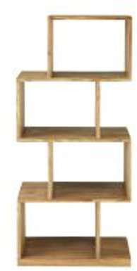 Étagère 4 cases en bois de sheesham massif Stockho