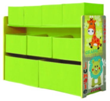 Meuble de rangement pour enfant 9 bacs Motif Safar