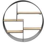 Etagère murale design ronde bois et métal ENSO Etagère murale design ronde