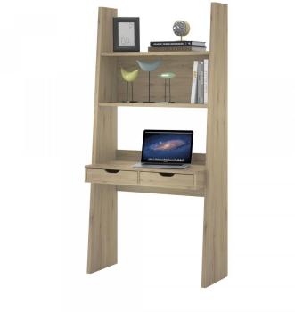 Bureau étagère coloris chêne à 2 tiroirs H186cm Bureau étagère coloris chêne