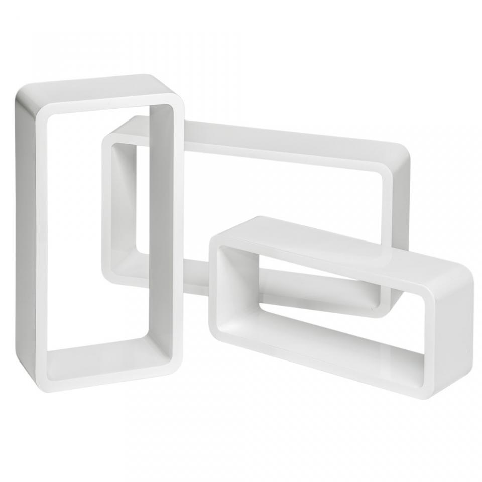 Étagère murale design, Cube Rectangulaire, Lot de