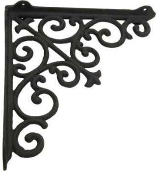Equerre pour étagère en fonte noire