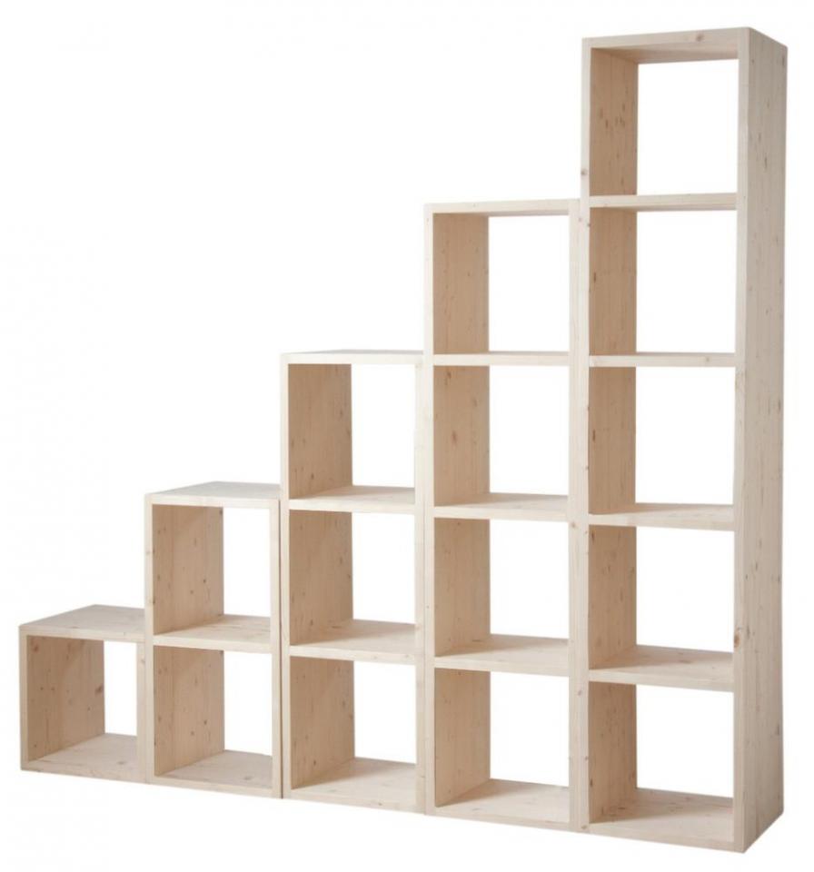 Etagère modulable 2 cases en épicéa 2 cases
