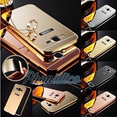 Coque Housse Etui Bumper Alu Miroir pour Samsung G