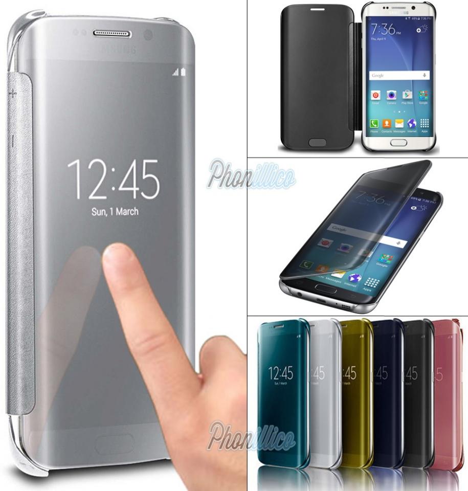 Coque Housse Etui Flip Cover Clear View pour Samsu