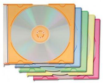 Boitier de rangement 1 CD - Couleur : 5 couleurs -